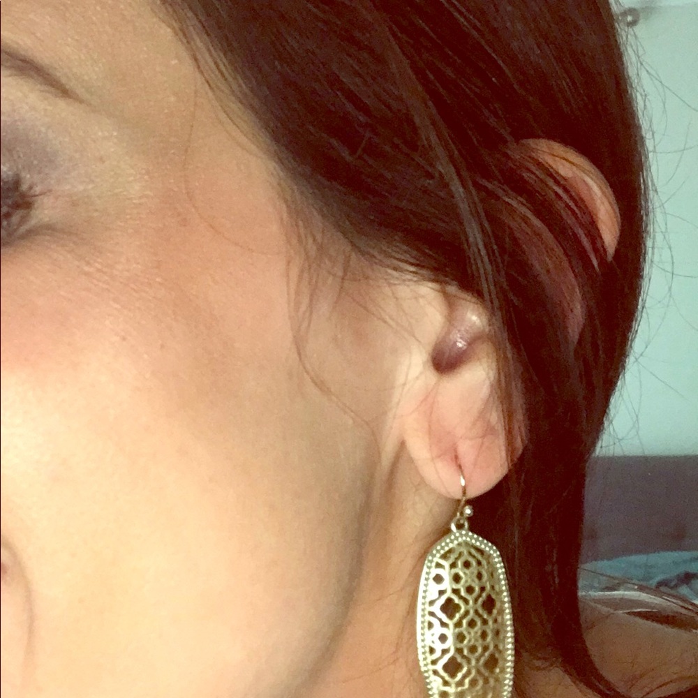 Kendra Scott Drusy yellow gold single earring